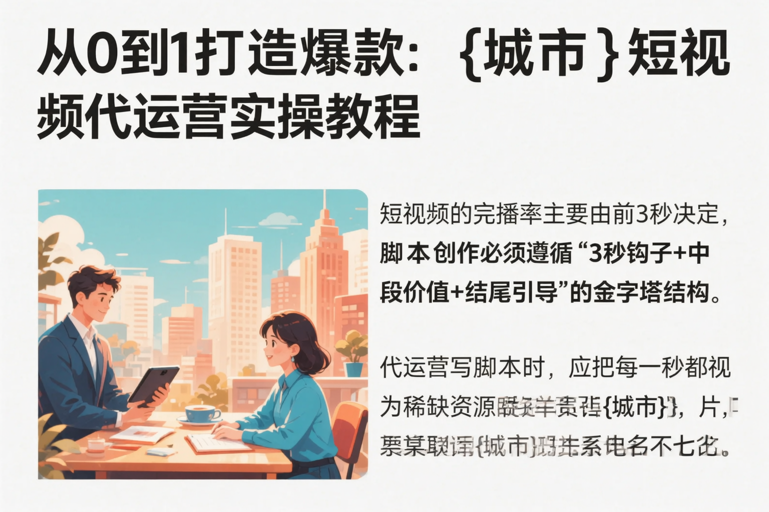 从0到1打造爆款：长治短视频代运营实操教程