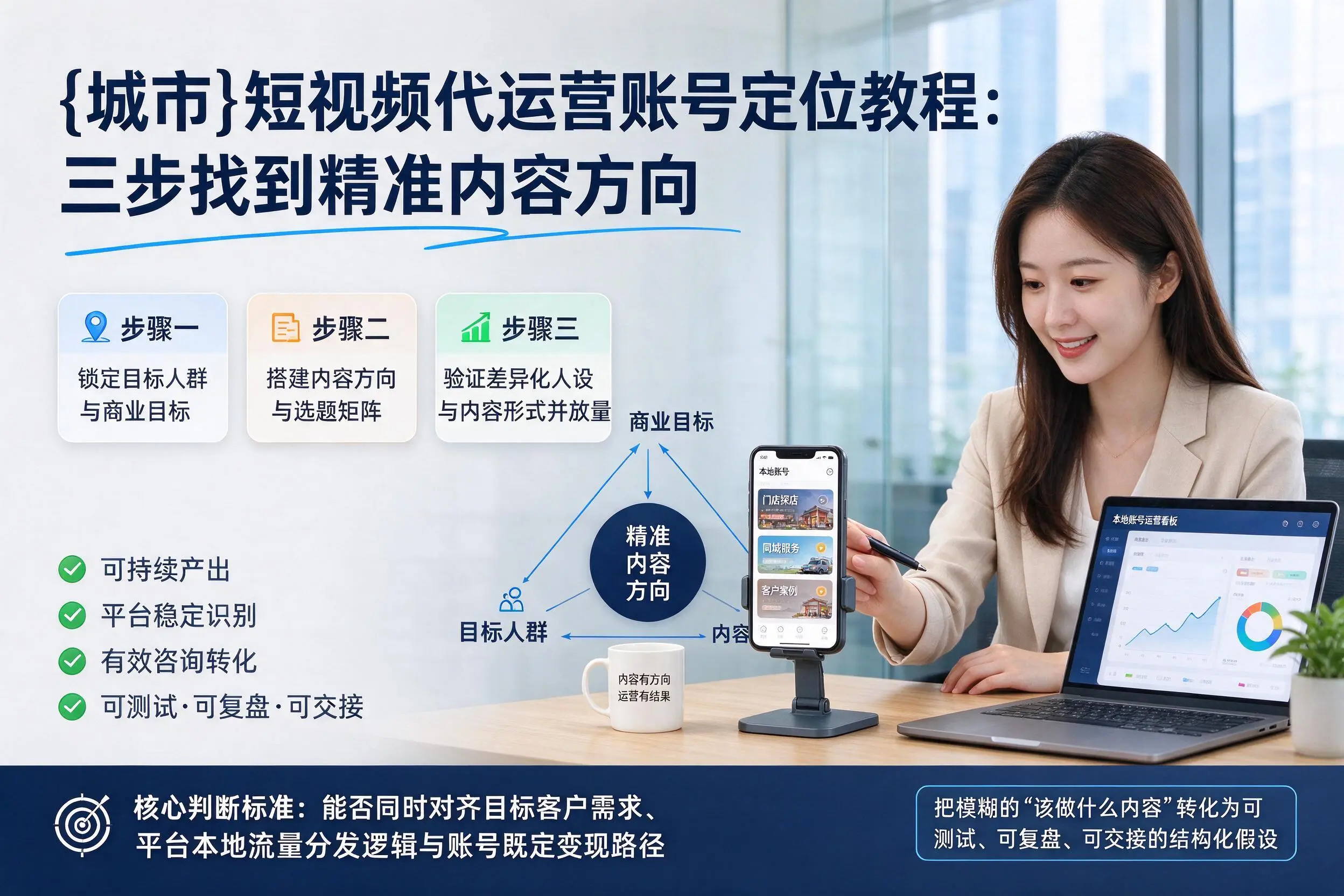 长治短视频代运营账号定位教程:三步找到精准内容方向