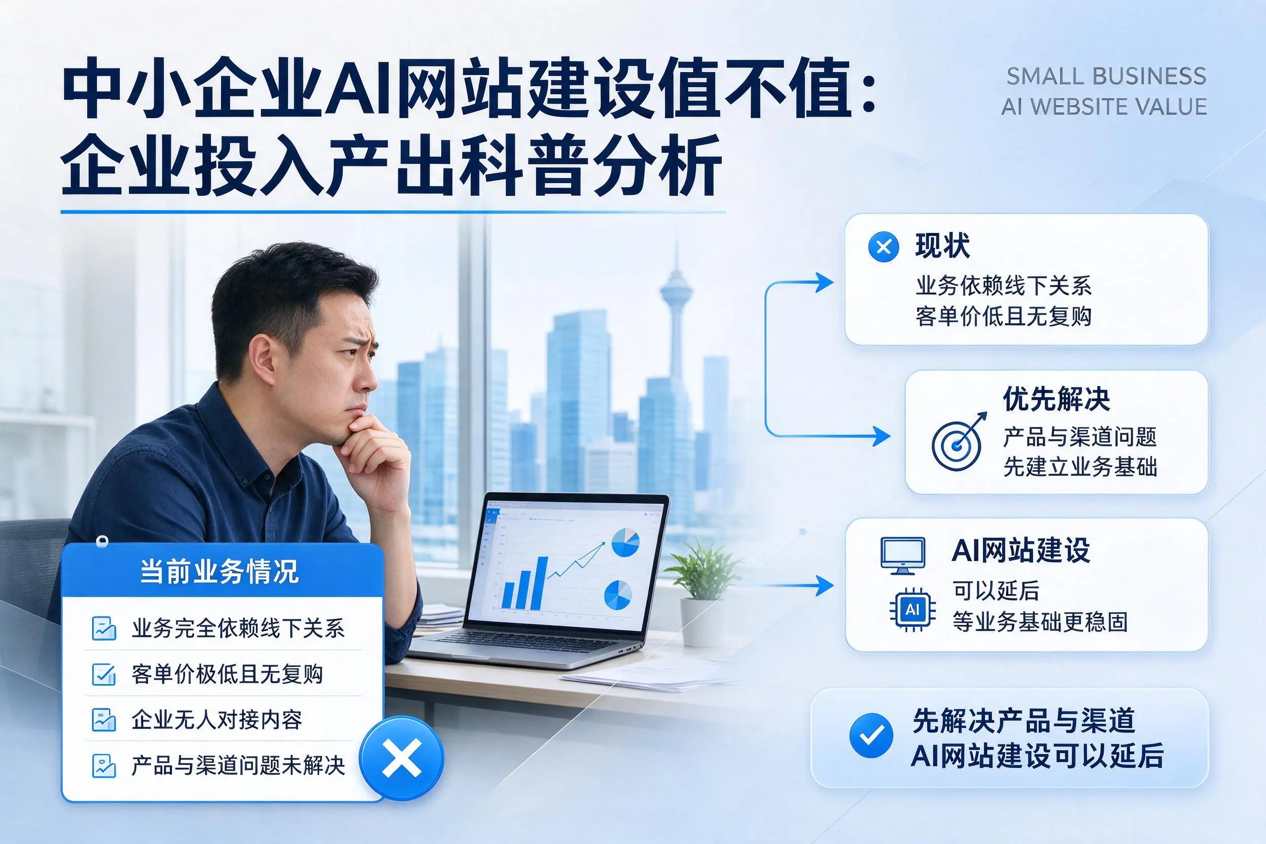 中小企业AI网站建设值不值：长治企业投入产出科普分析