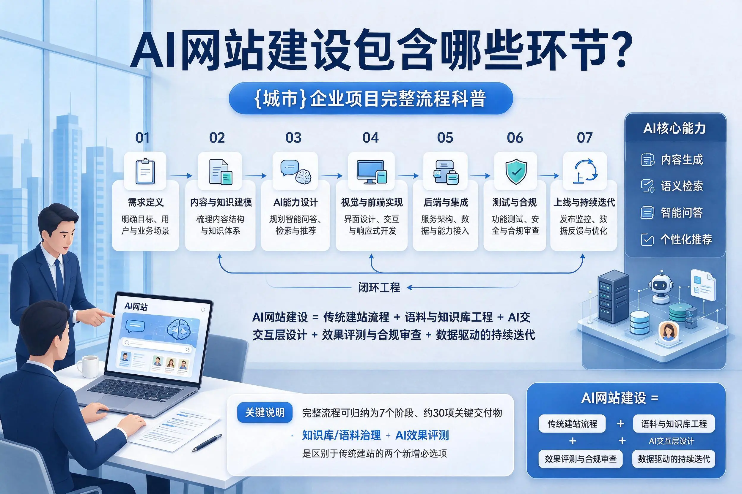 AI网站建设包含哪些环节？长治企业项目完整流程科普
