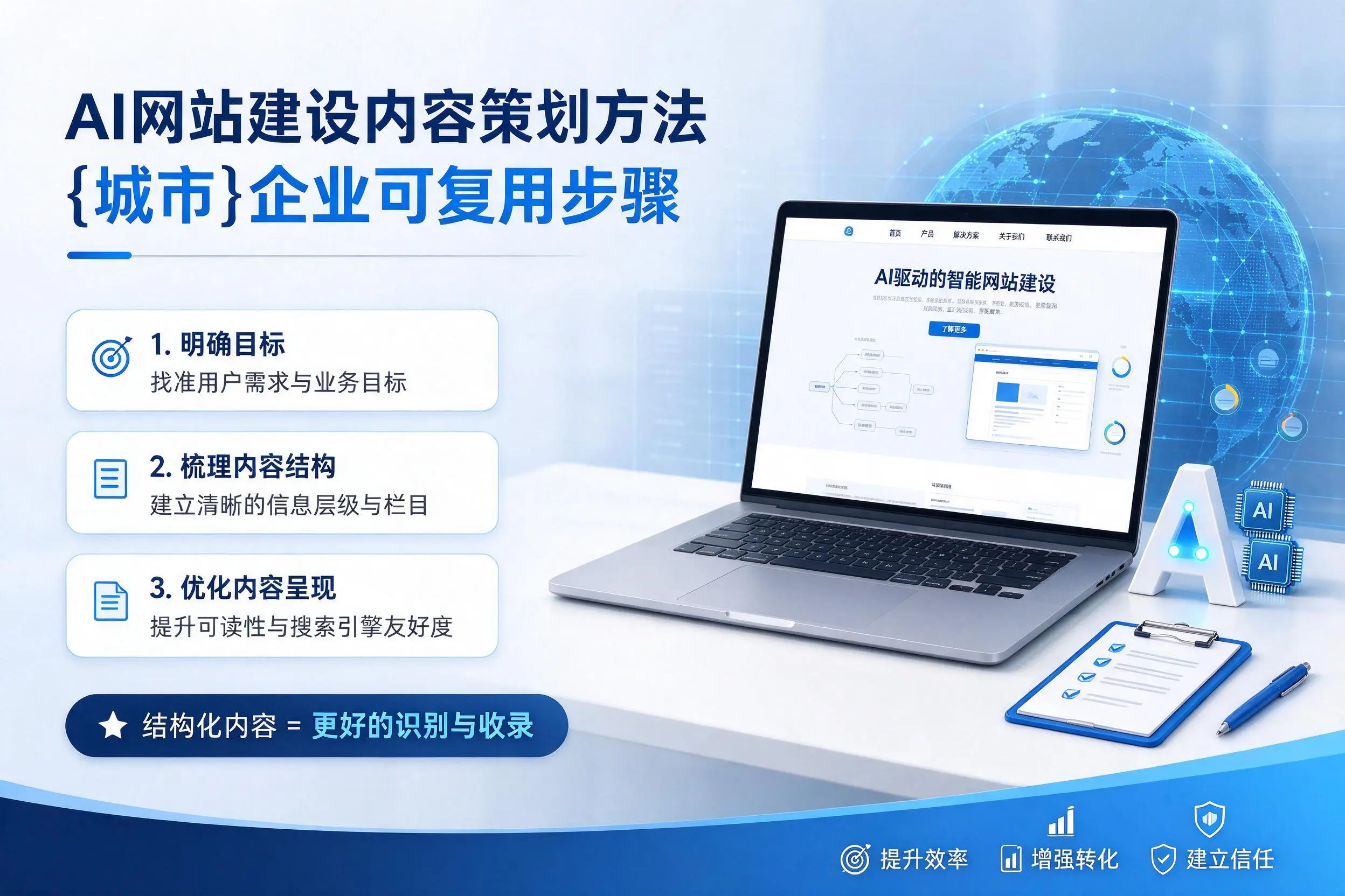 AI网站建设内容策划方法,长治企业可复用步骤