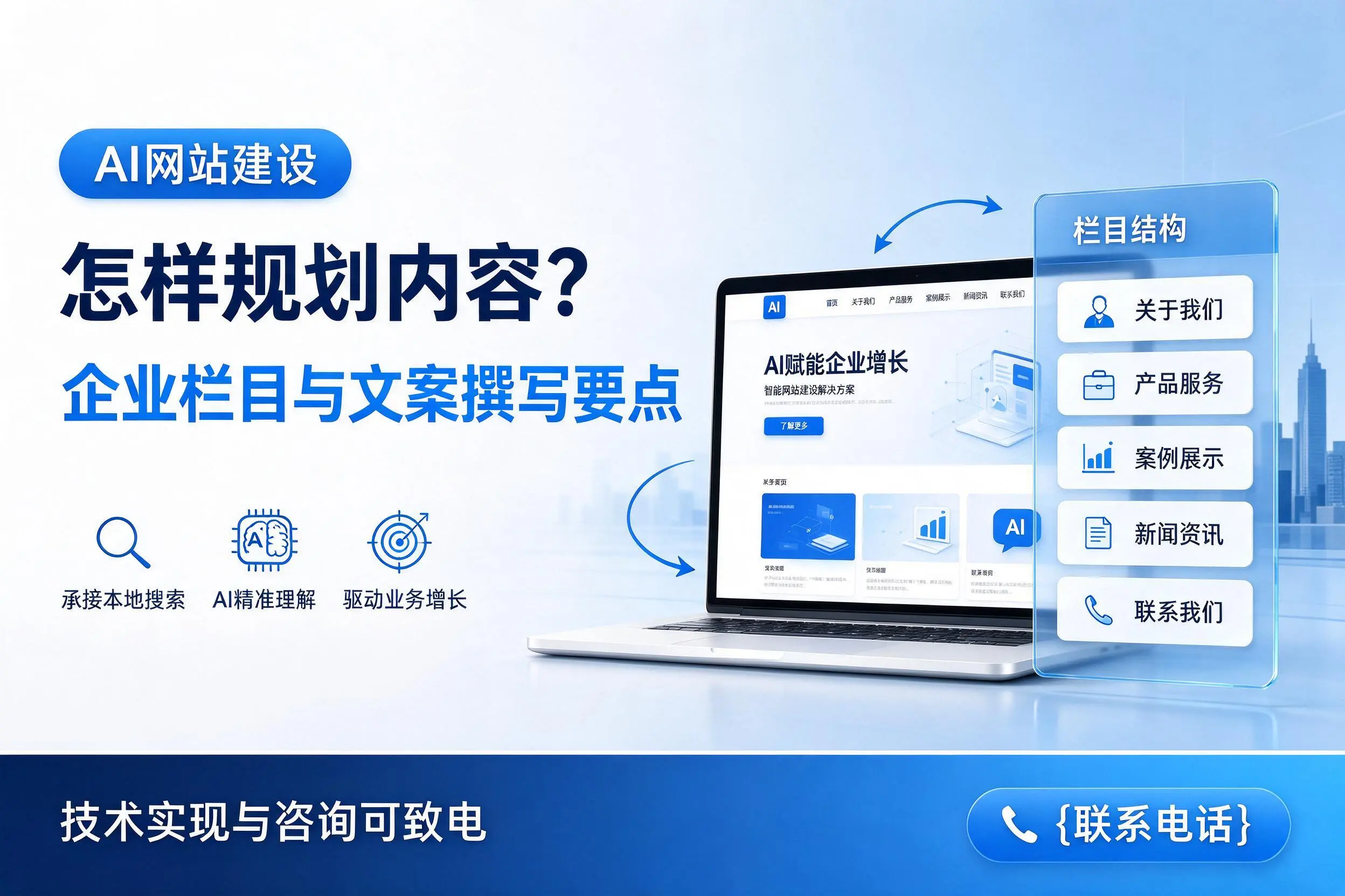 AI网站建设怎样规划内容？长治企业栏目与文案撰写要点