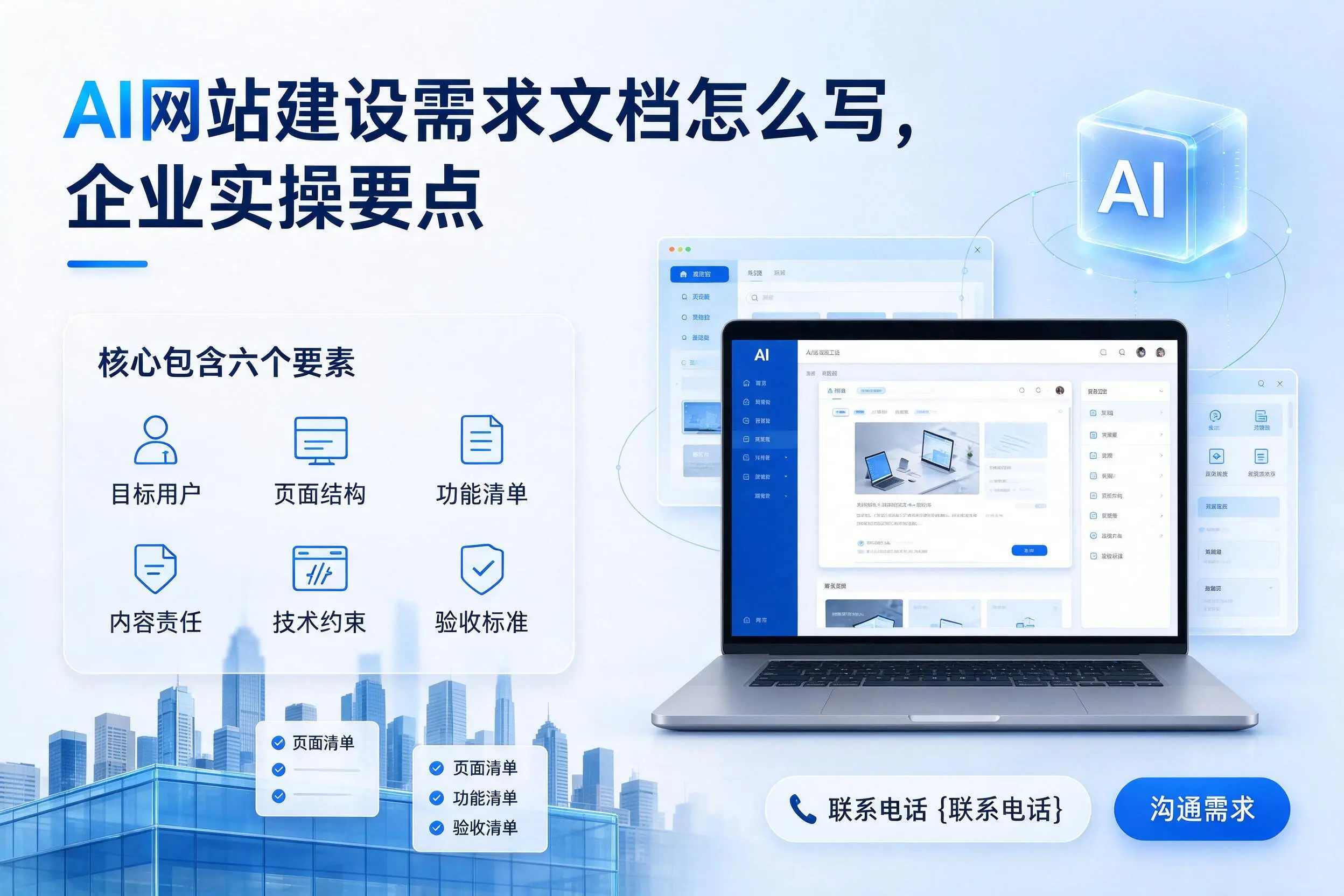 AI网站建设需求文档怎么写，长治企业实操要点